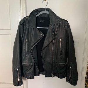 Topshop vegan leather biker jacket